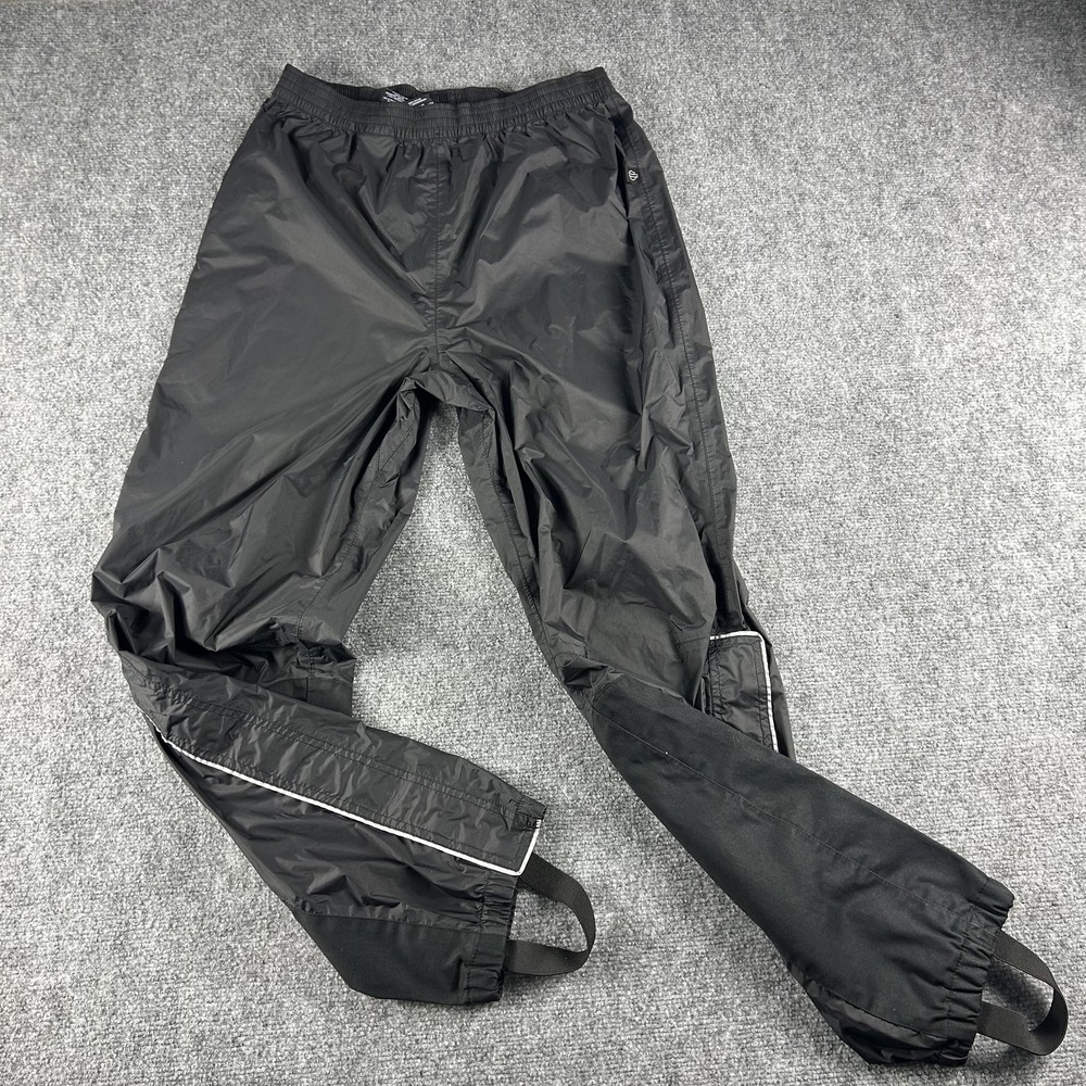 Harley-Davidson Pants Mens Medium‎ Black Rain Motorcycle Reflective Stirrup